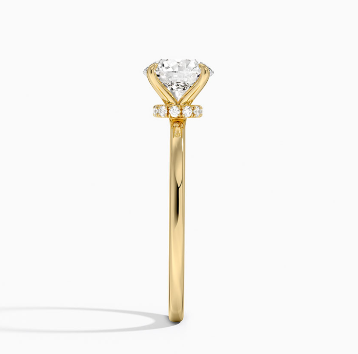 Secret Halo Round Shaped Solitaire Ring