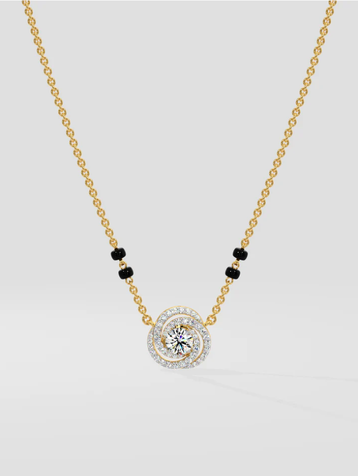 Swirl Solitaire Mangalsutra