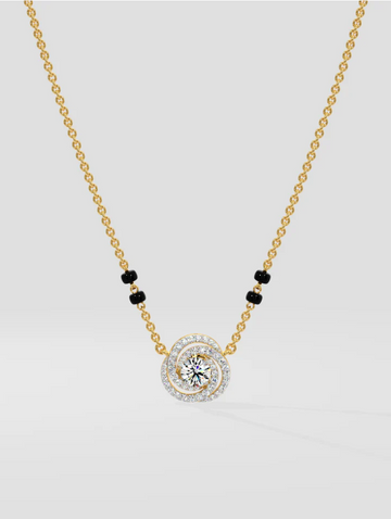 Swirl Solitaire Mangalsutra