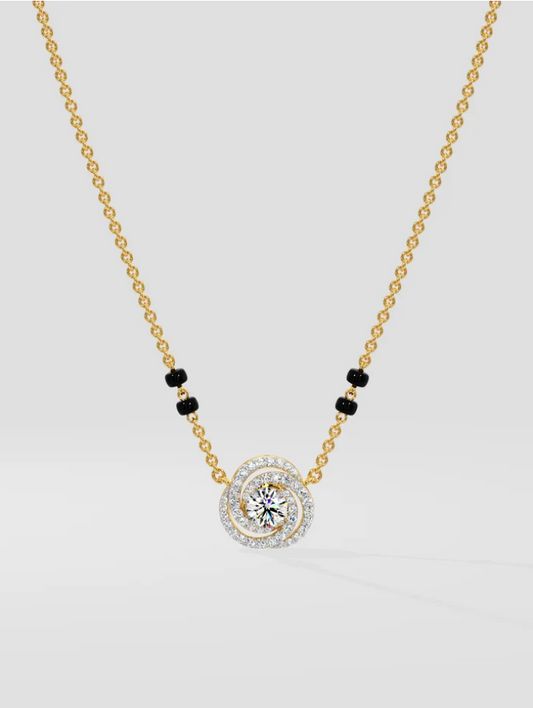 Swirl Solitaire Mangalsutra