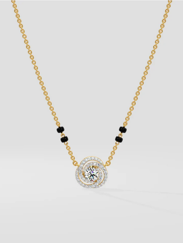 Swirl Solitaire Mangalsutra