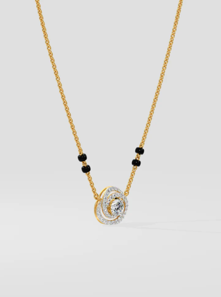 Swirl Solitaire Mangalsutra