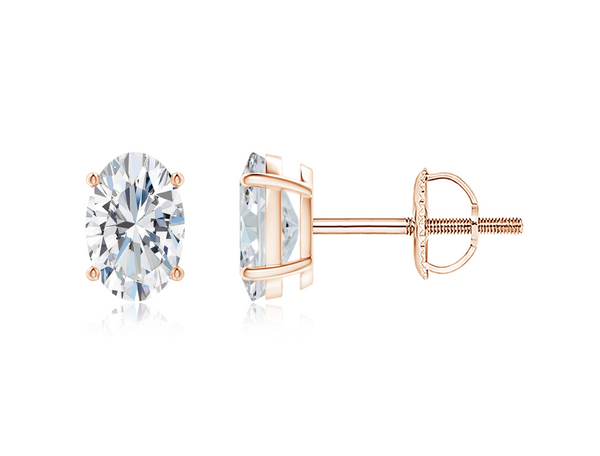 Classic Oval Solitaire Studs