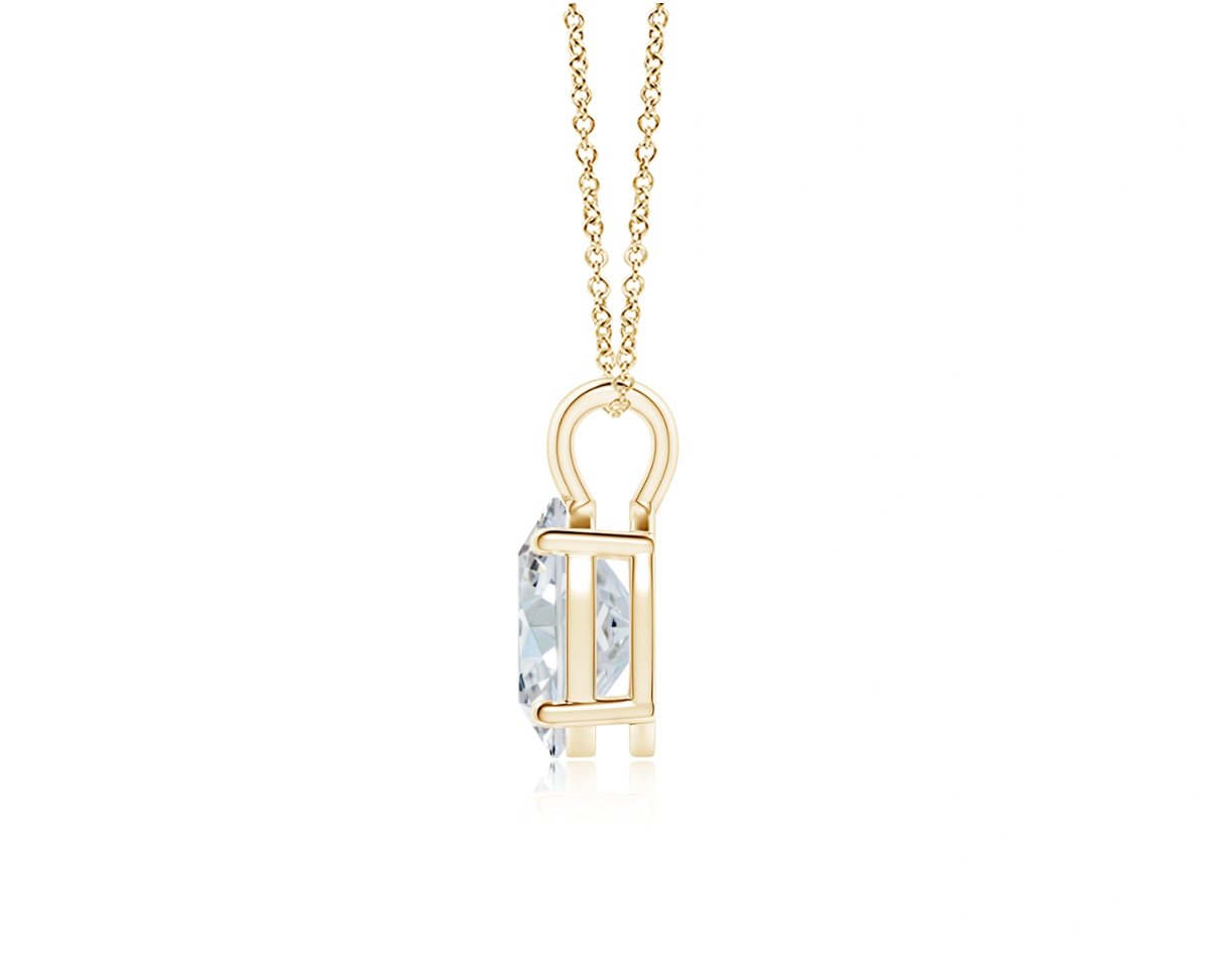 Cushion Cut Solitaire Pendant with Chain