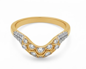 Art Deco Arch Lab Grown Diamond Ring