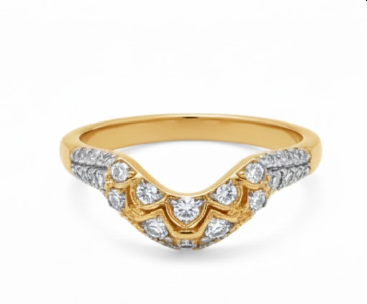 Art Deco Arch Lab Grown Diamond Ring