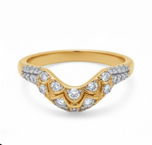 Art Deco Arch Lab Grown Diamond Ring