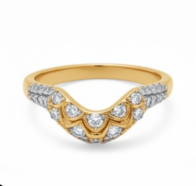 Art Deco Arch Lab Grown Diamond Ring