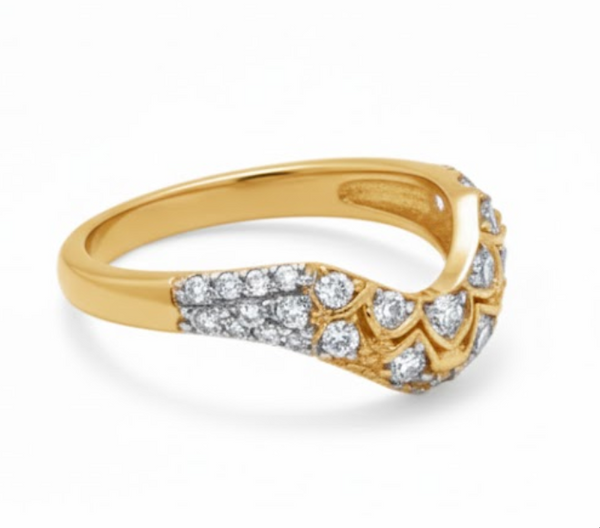 Art Deco Arch Lab Grown Diamond Ring