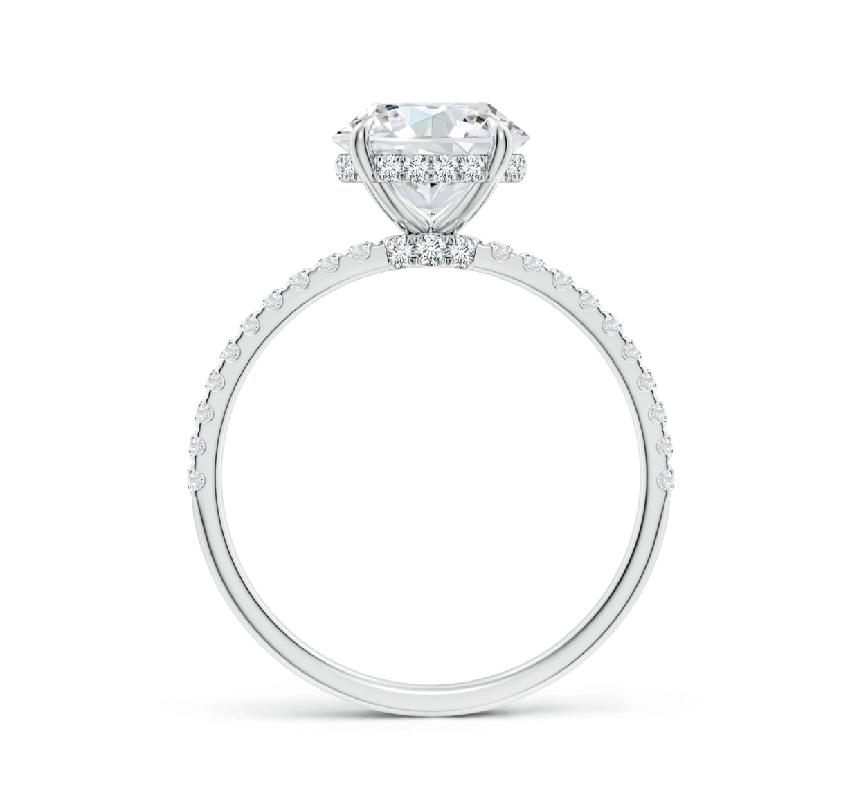 Hidden Halo Pave Diamond Ring