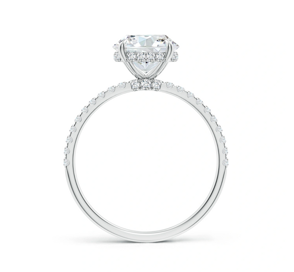 Hidden Halo Pave Diamond Ring