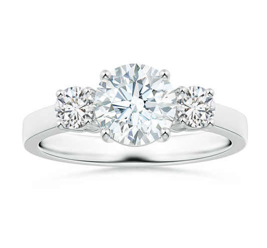 Three Stone Classic Round Diamond Ring