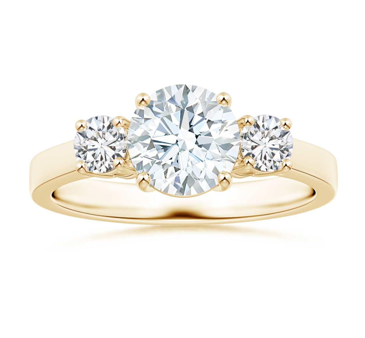 Three Stone Classic Round Diamond Ring