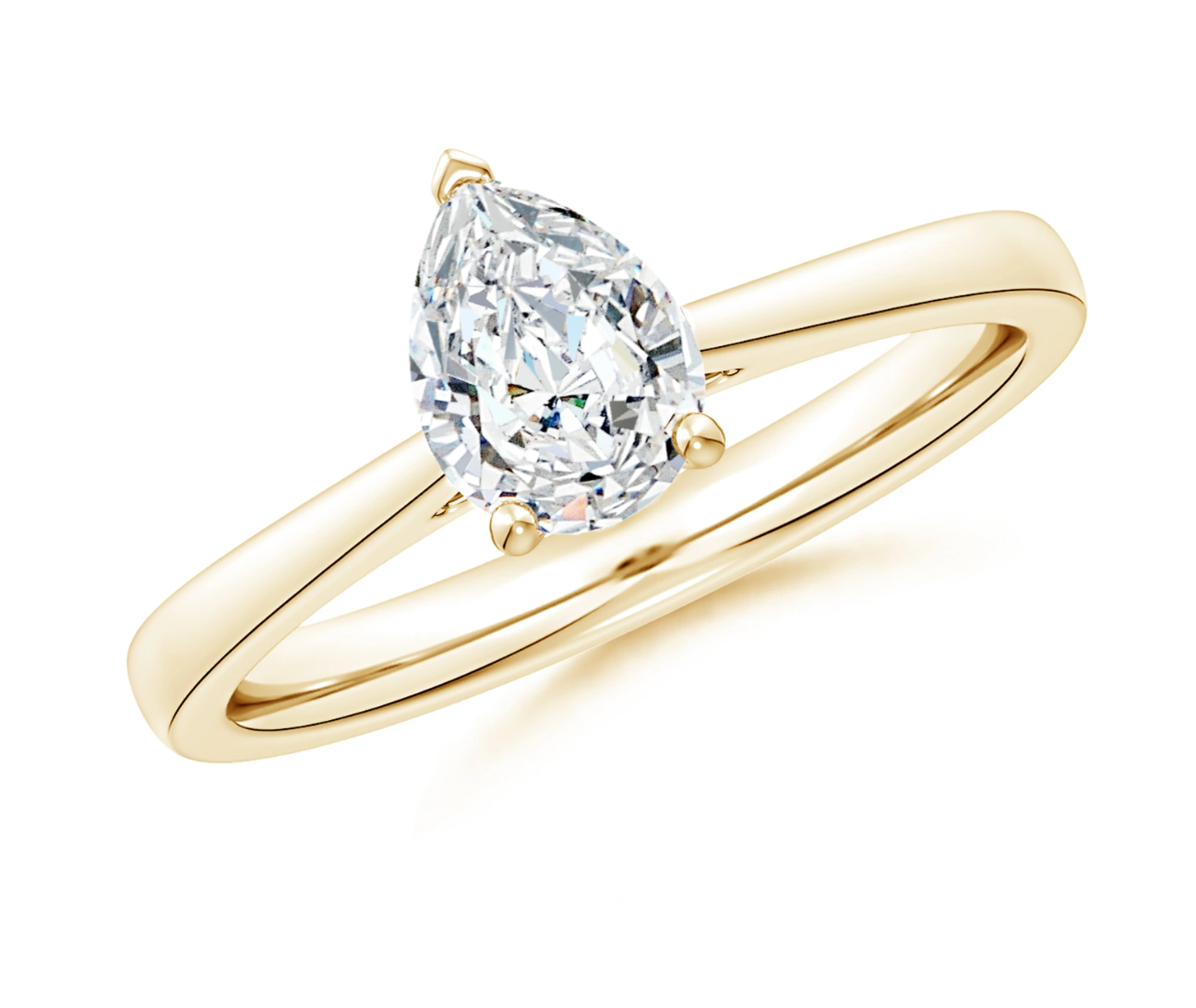 Pear-Shaped Solitaire Ring