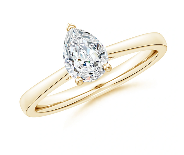 Pear-Shaped Solitaire Ring