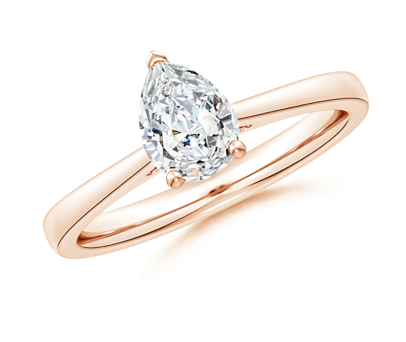 Pear-Shaped Solitaire Ring