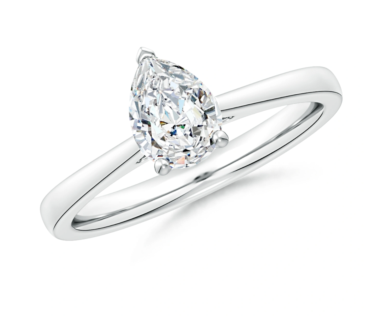 Pear-Shaped Solitaire Ring