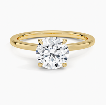 Secret Halo Round Lab Grown Diamond Solitaire Ring