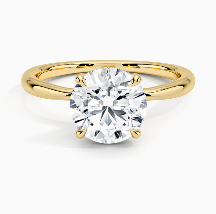 Hidden Halo Round Shaped Solitaire Ring