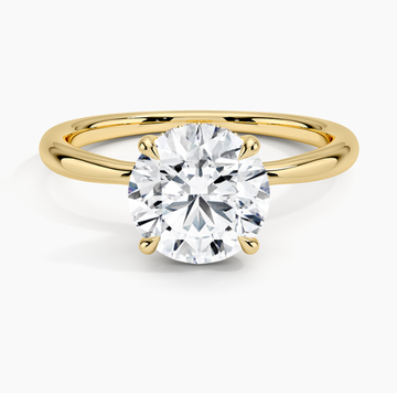 Hidden Halo Round Lab Grown Diamond Solitaire Ring