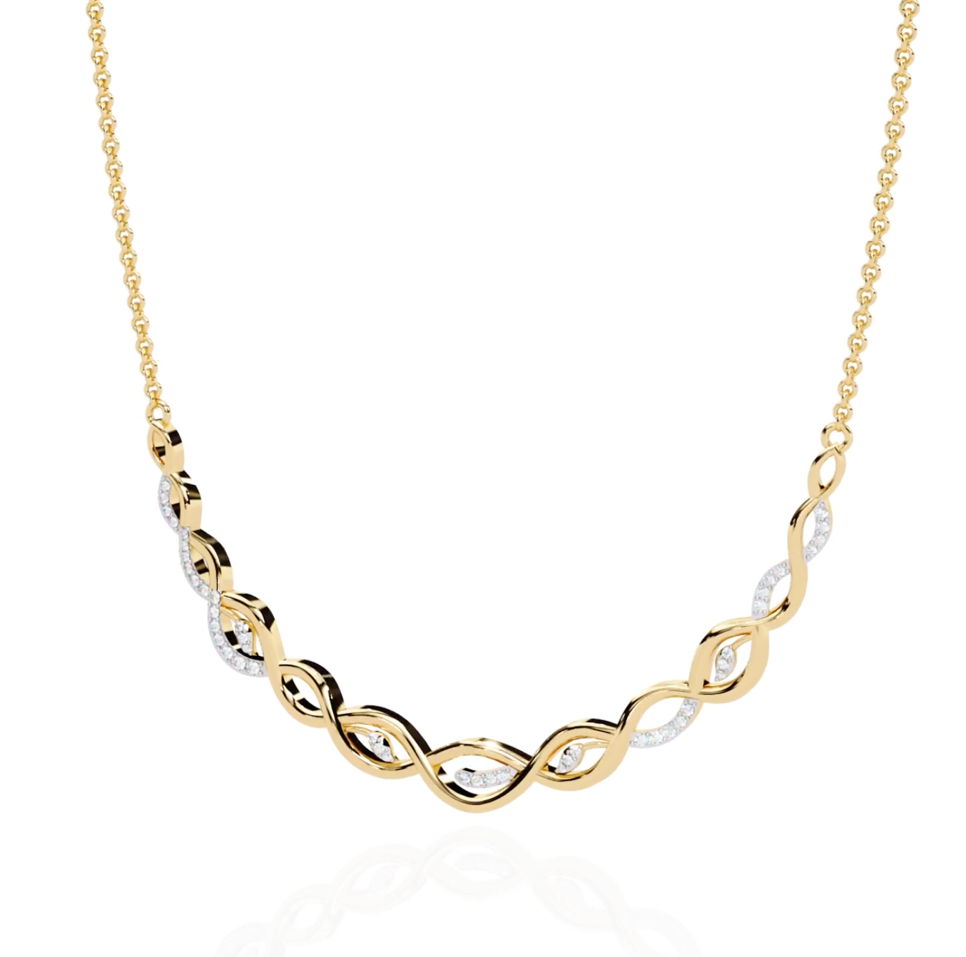 Infinity Link Lab Grown Diamond Necklace