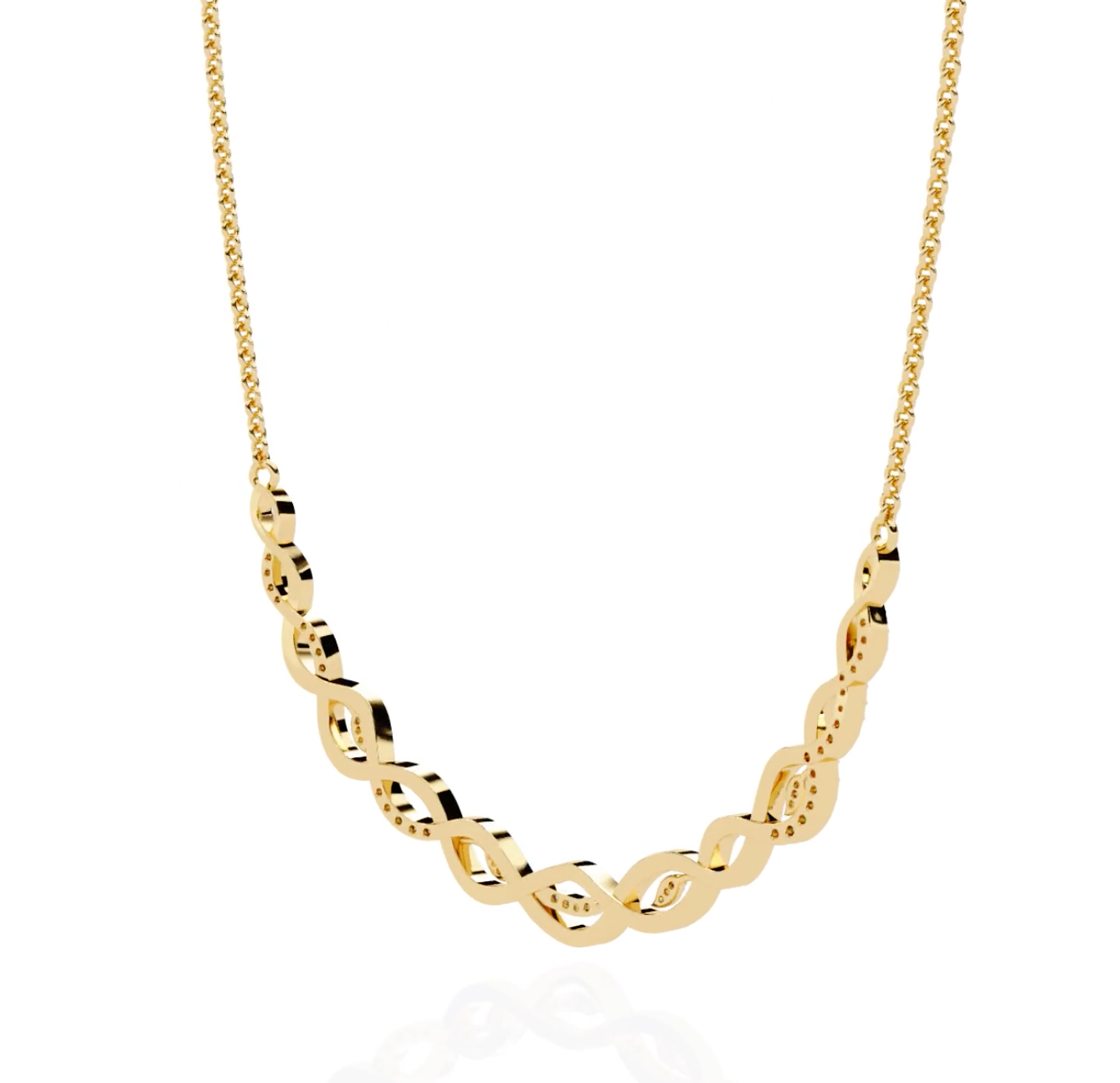 Infinity Link Lab Grown Diamond Necklace