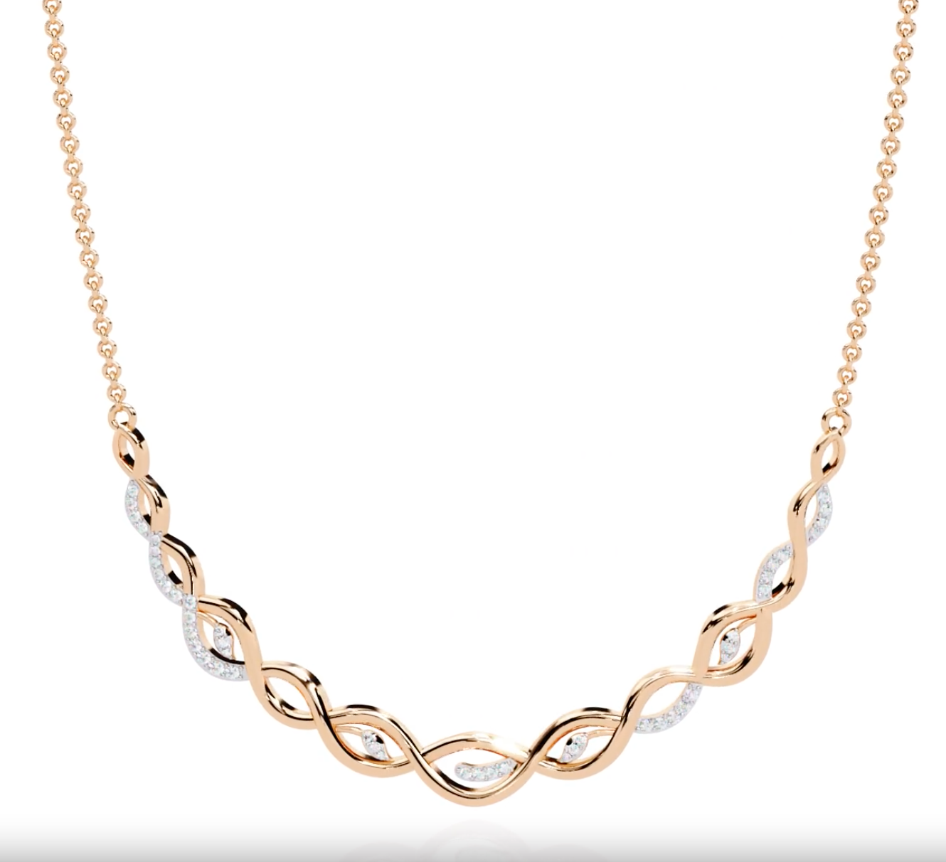 Infinity Link Lab Grown Diamond Necklace