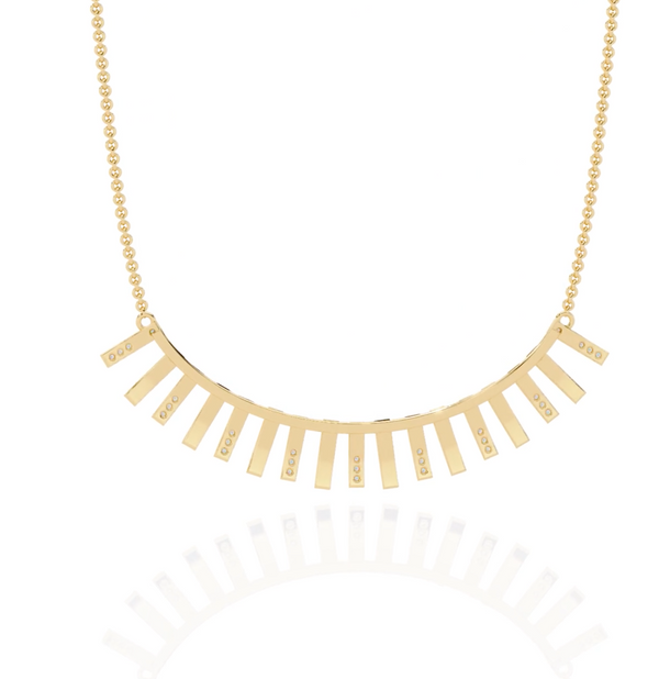 Golden Shimmer Diamond Necklace