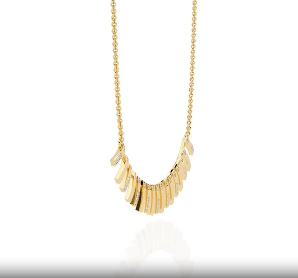 Golden Shimmer Diamond Necklace