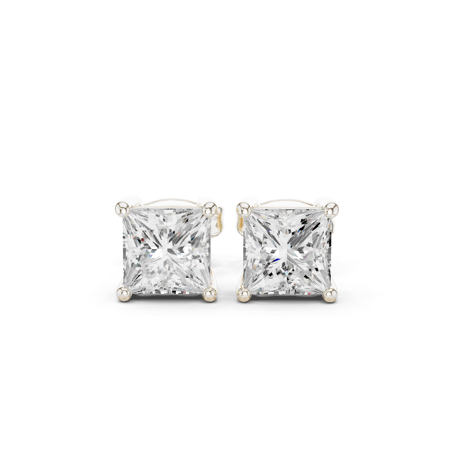 Radiant 2.01ct Princess Lab Grown Diamond Earring