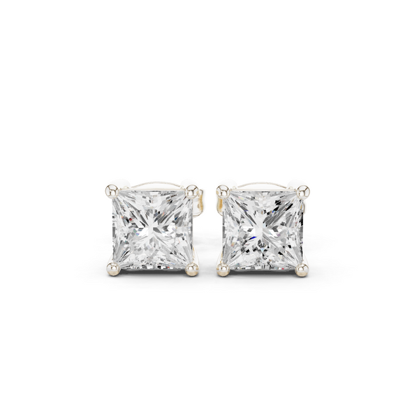 Radiant 2.01ct Princess Lab Grown Diamond Earring