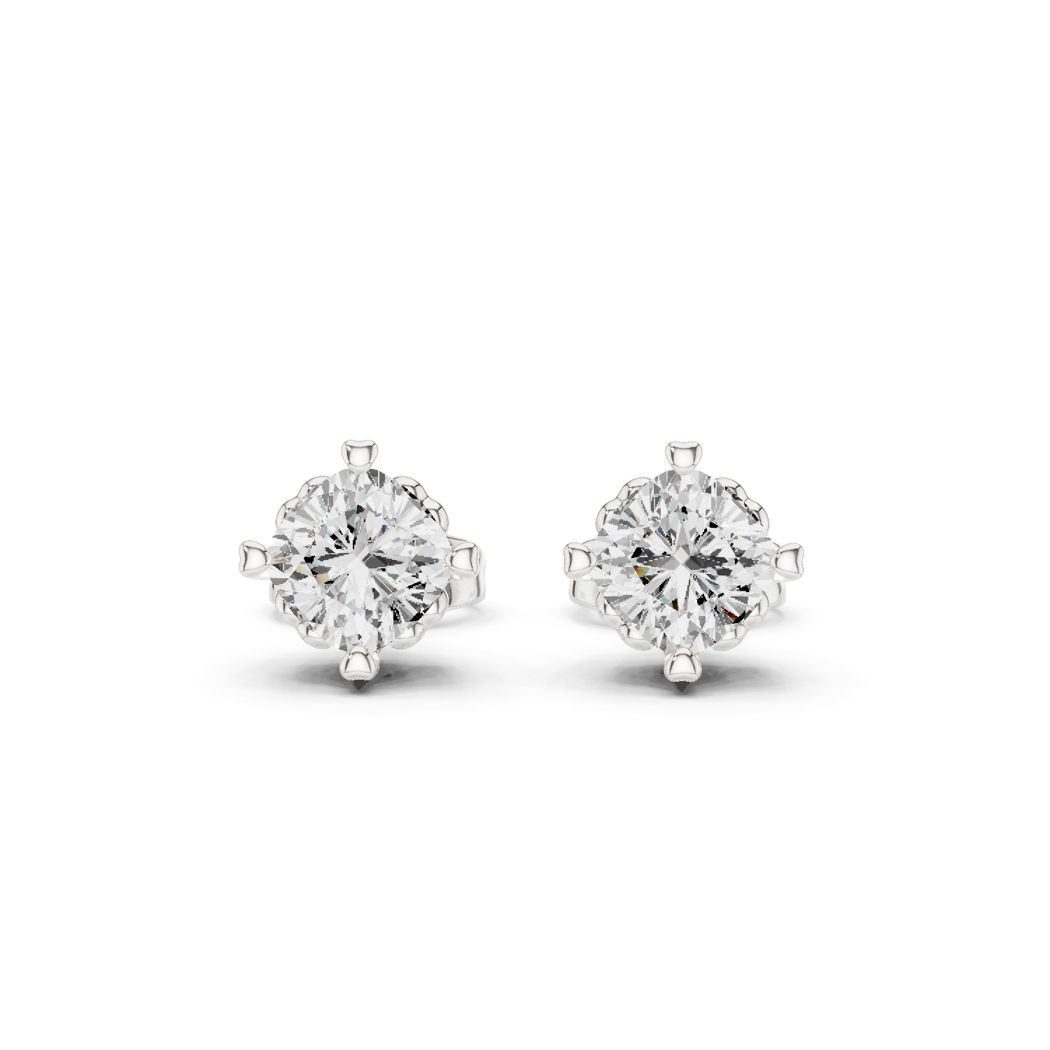 Exquisite Cushion Diamond Lab Grown Diamond Earrings