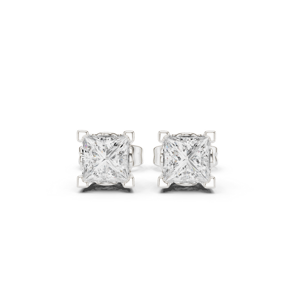Princess Cut Diamond Studs