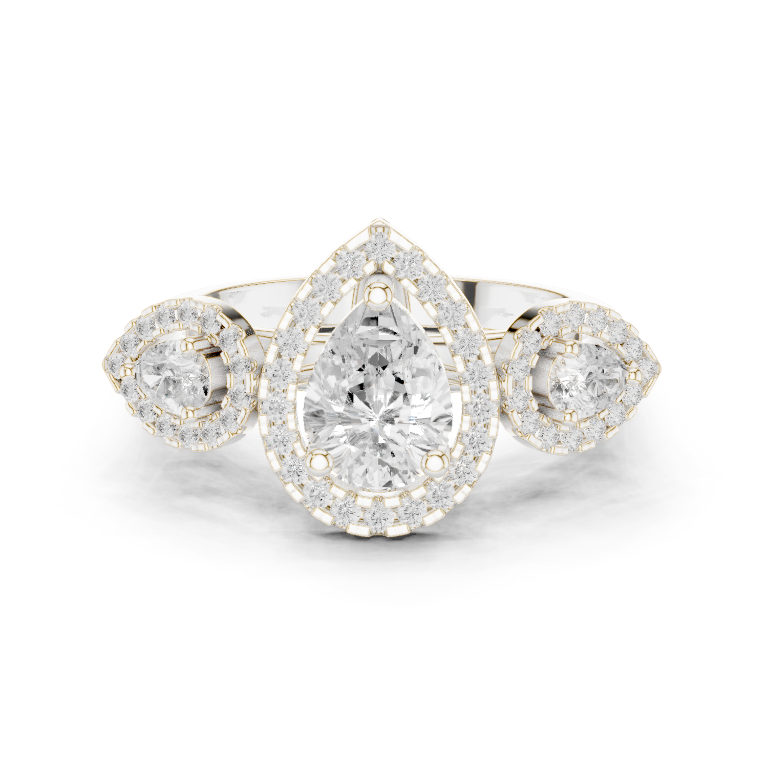 Rose Thorns Lab Grown Diamond Pointed Chevron Ring