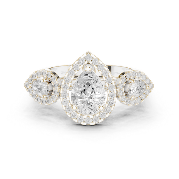 Rose Thorns Lab Grown Diamond Pointed Chevron Ring
