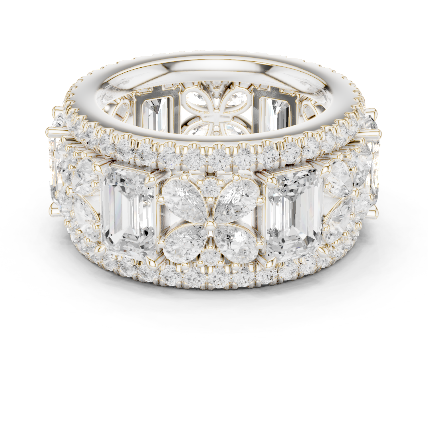 Clover Field Lab Grown Diamond Scroll Work Ring