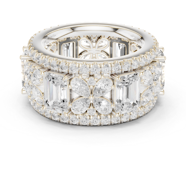 Clover Field Lab Grown Diamond Scroll Work Ring