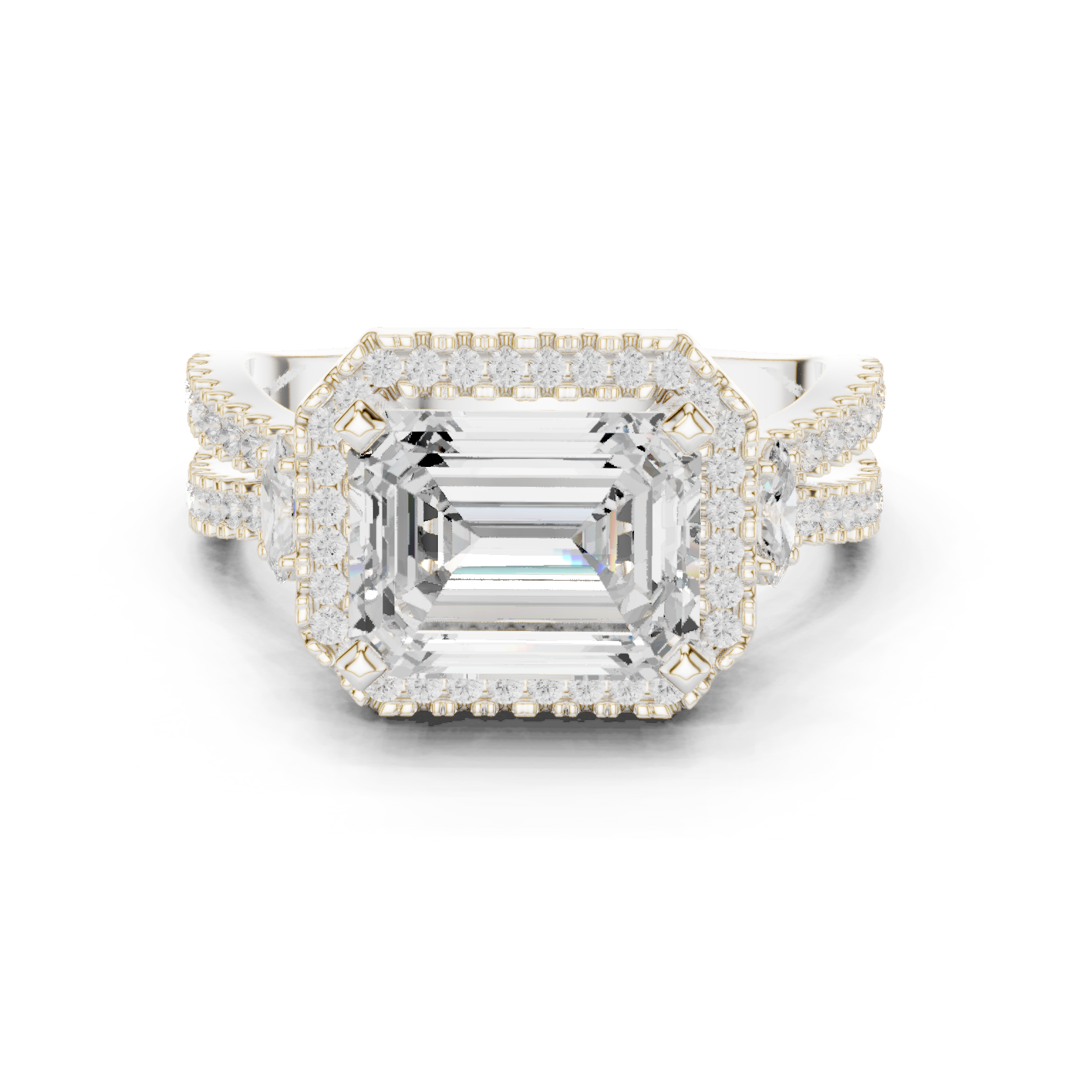Night Shade Lab Grown Diamond Fluted Shank Ring