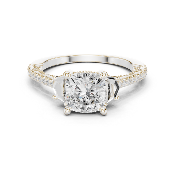 Moorland Mist Lab Grown Diamond Elevated Solitaire Ring