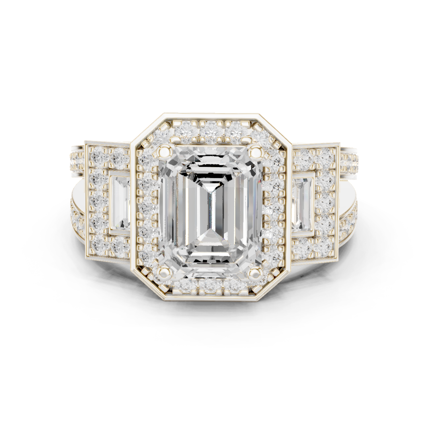 Daisy Chain Lab Grown Diamond Antique Estate Ring