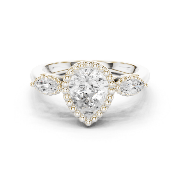 Willow Branch Lab Grown Diamond Botanical Halo Ring