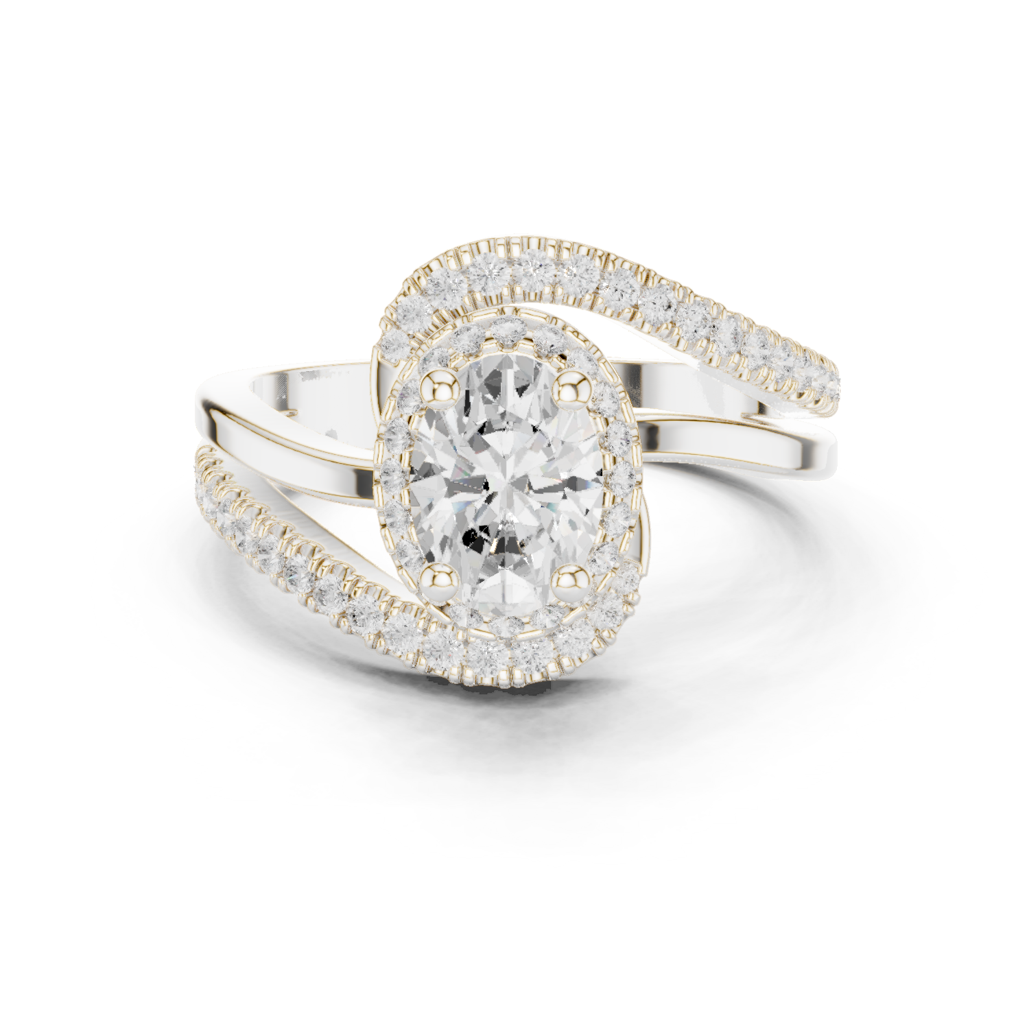 Tiger Lily Lab Grown Diamond Hexagonal Outline Ring