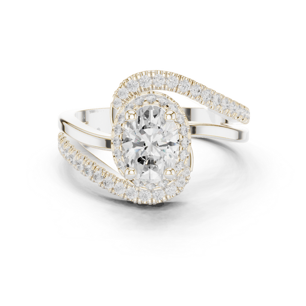 Tiger Lily Lab Grown Diamond Hexagonal Outline Ring