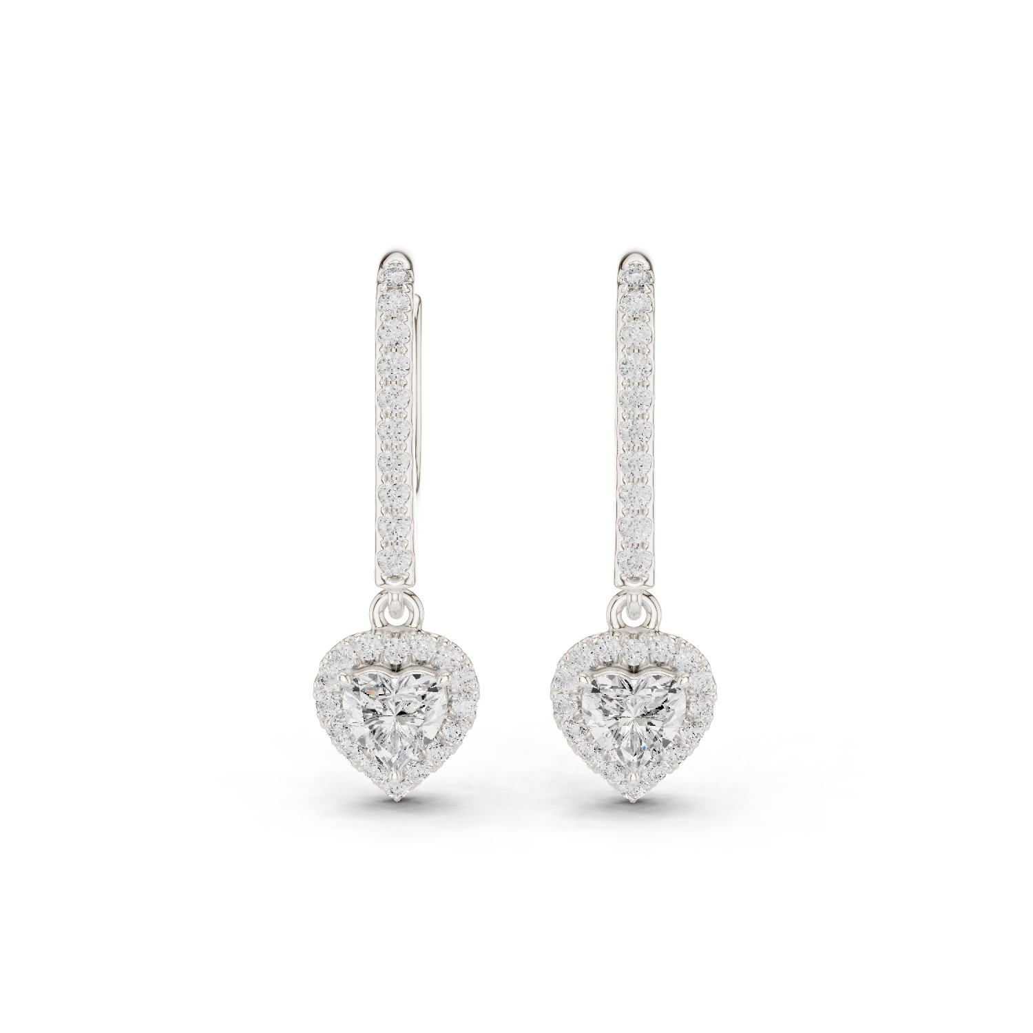 Enchanting Heart & Round Diamond Lab Grown Diamond Earring