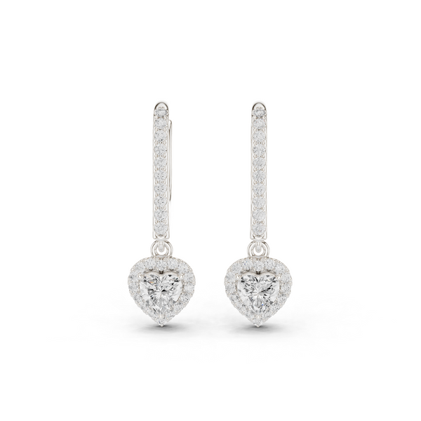 Enchanting Heart & Round Diamond Lab Grown Diamond Earring