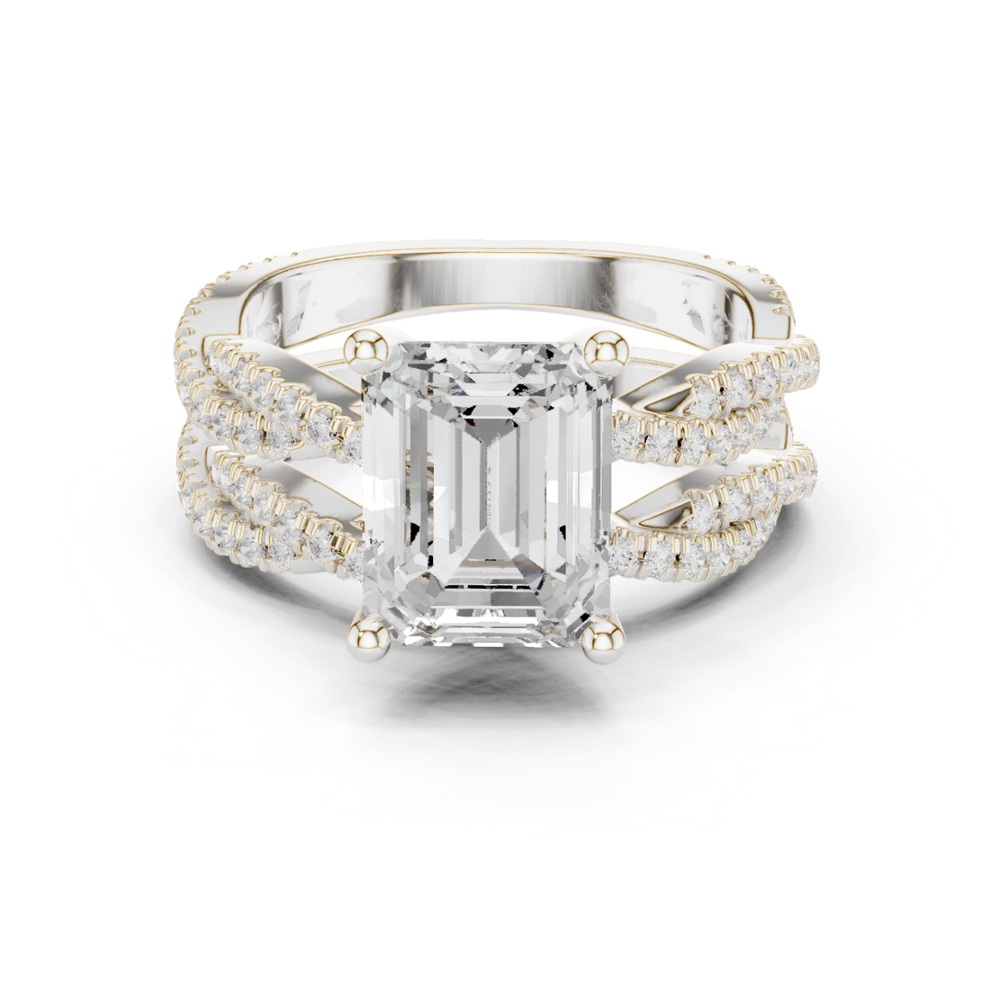 Sweet Clover Lab Grown Diamond V Shaped Ring