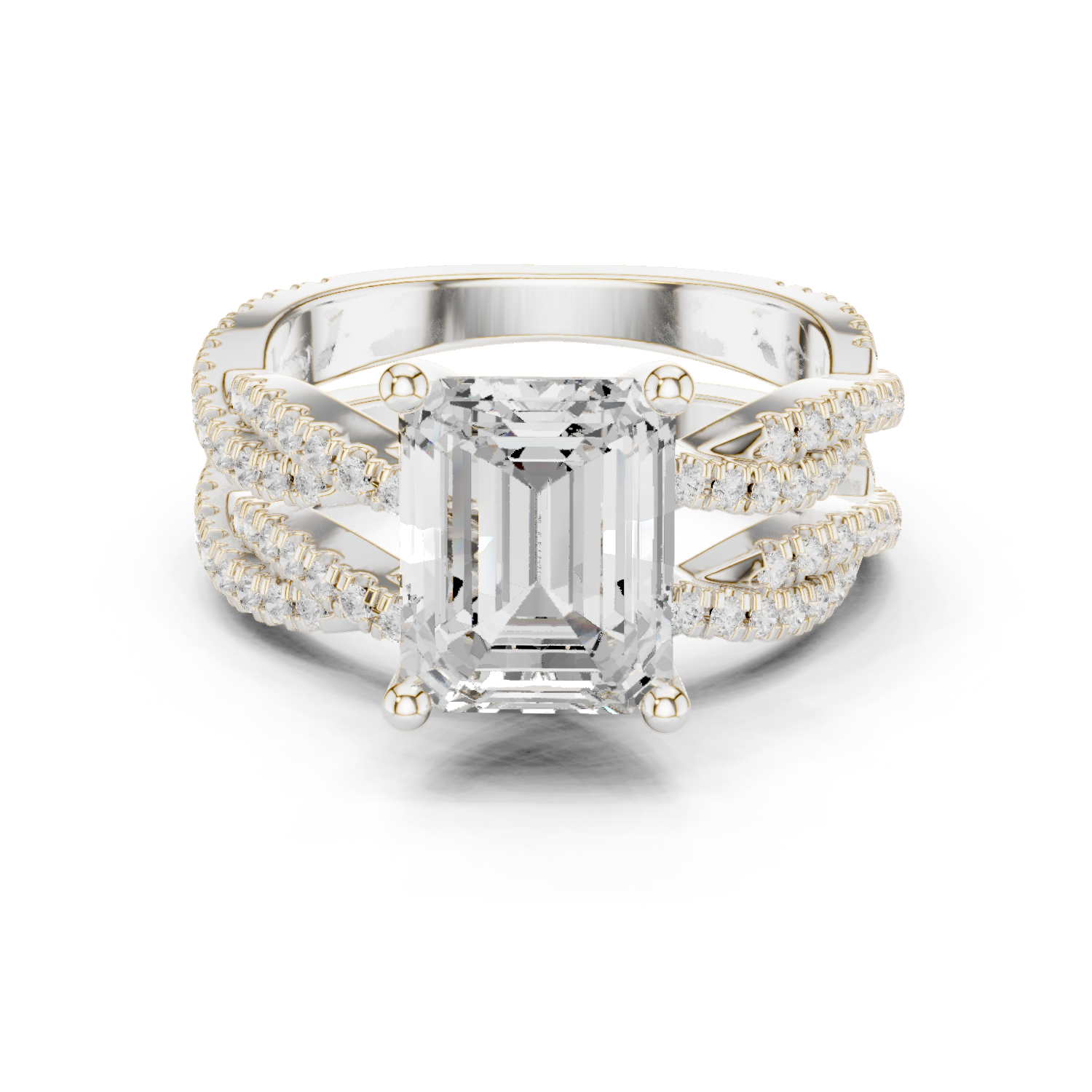 Sweet Clover Lab Grown Diamond V Shaped Ring