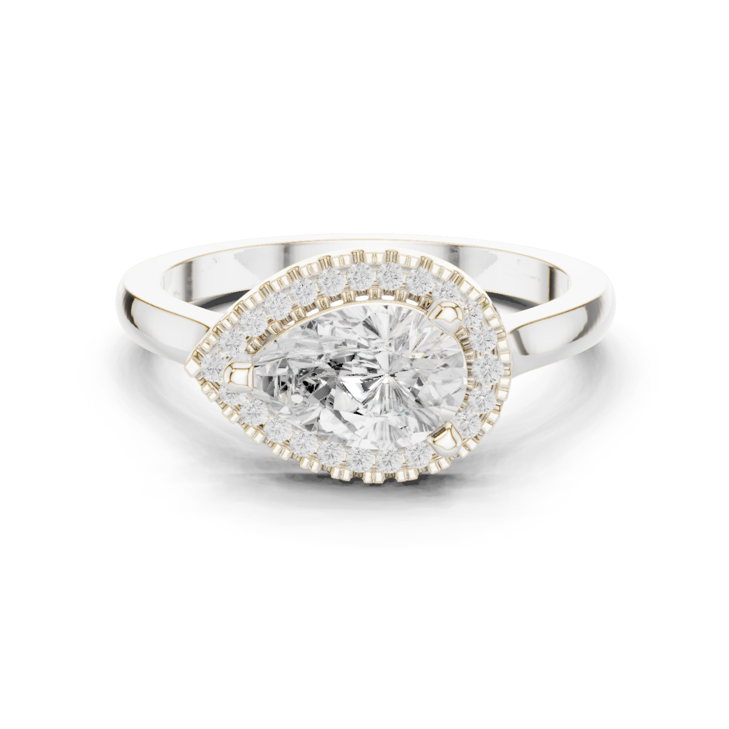 Orchid Petal Lab Grown Diamond Two Tone Solitaire