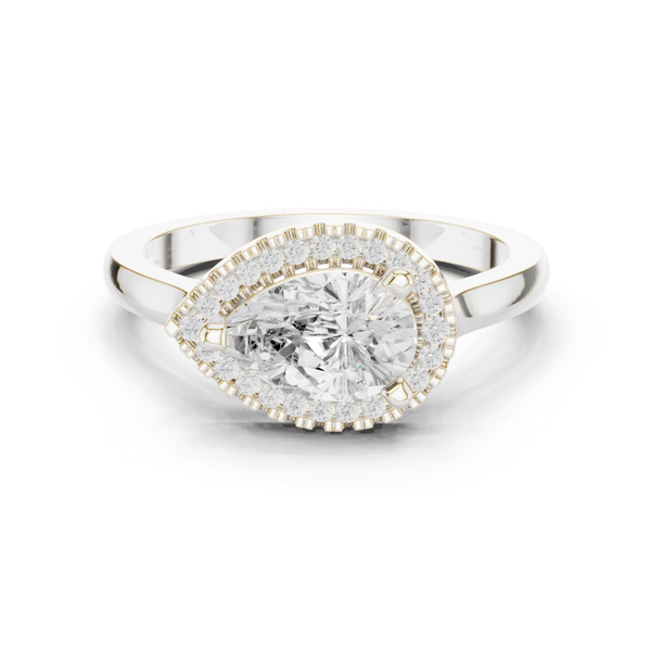 Orchid Petal Lab Grown Diamond Two Tone Solitaire
