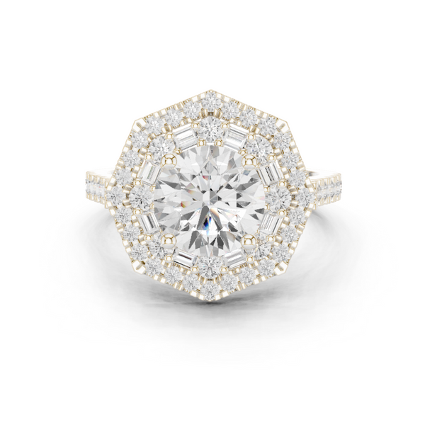 Lily Pad Lab Grown Diamond Vintage Claw Ring